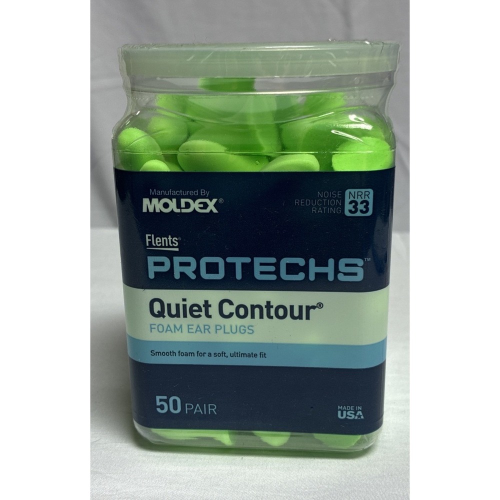 Flents Protechs Quiet Contour Foam Ear Plugs 50 Pair- NEW- (NRR-33)